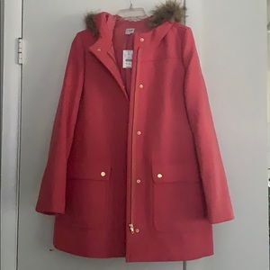 J. Crew Salmon Pink Wool Coat